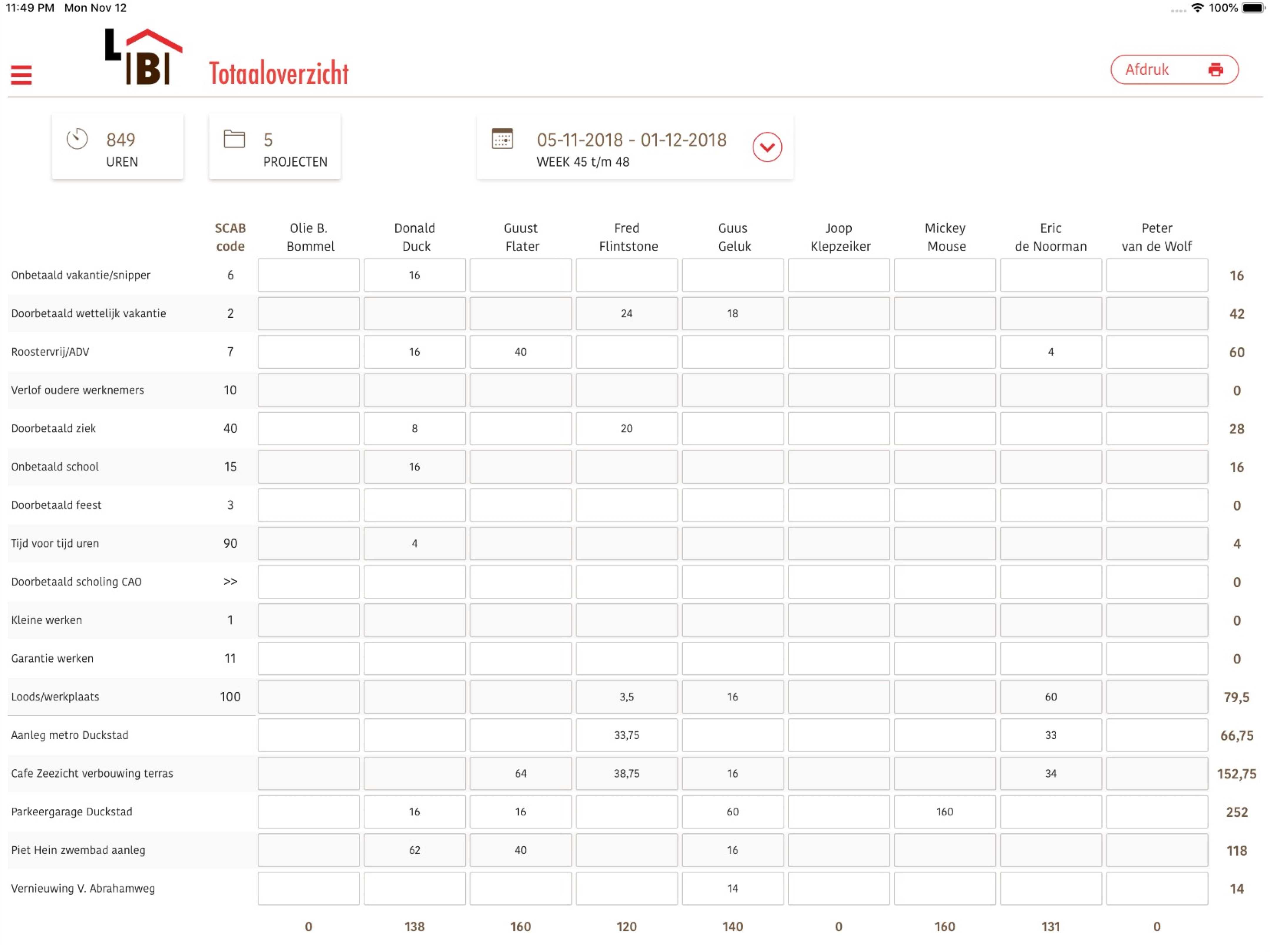 Scherm Exportfuncties